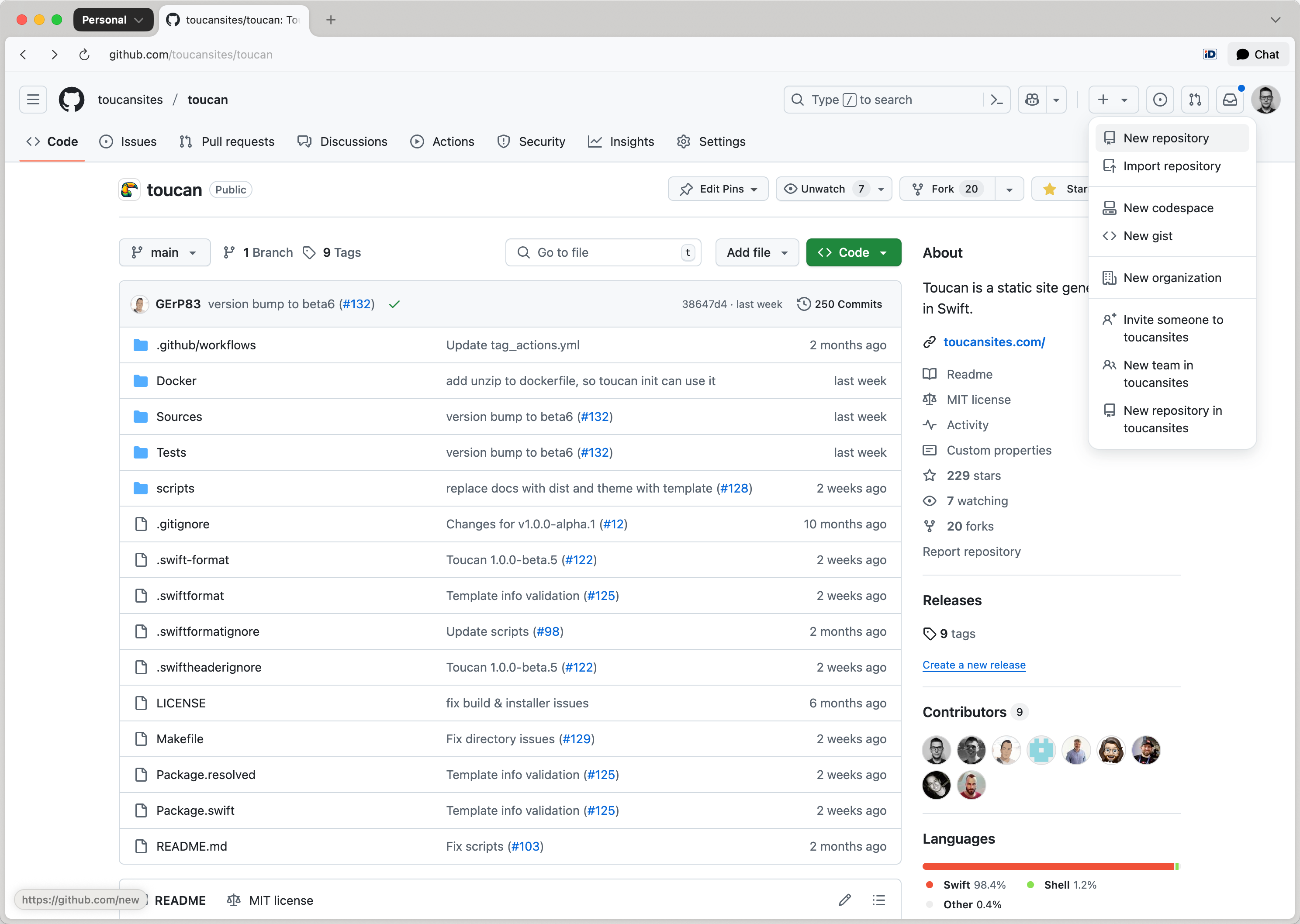 GitHub create new repository